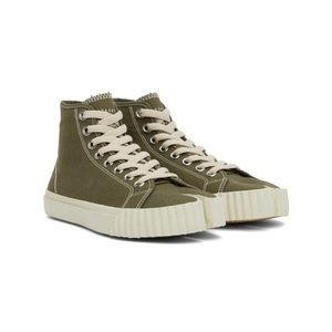 Maison Margiela Worn once Condition New Green Tabi High-Top Sneakers authentic